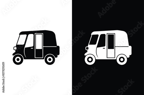 Tuk Tuk icon isolated vector icon illustration on white background.