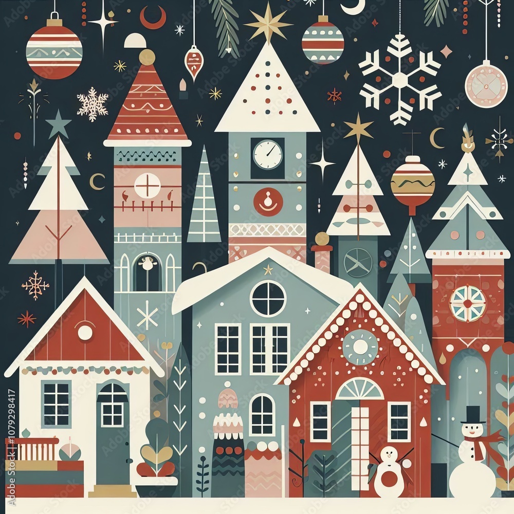 Calm composition with the colors of Scandinavian Christmas Calm composition with the colors of Scandinavian Christmas