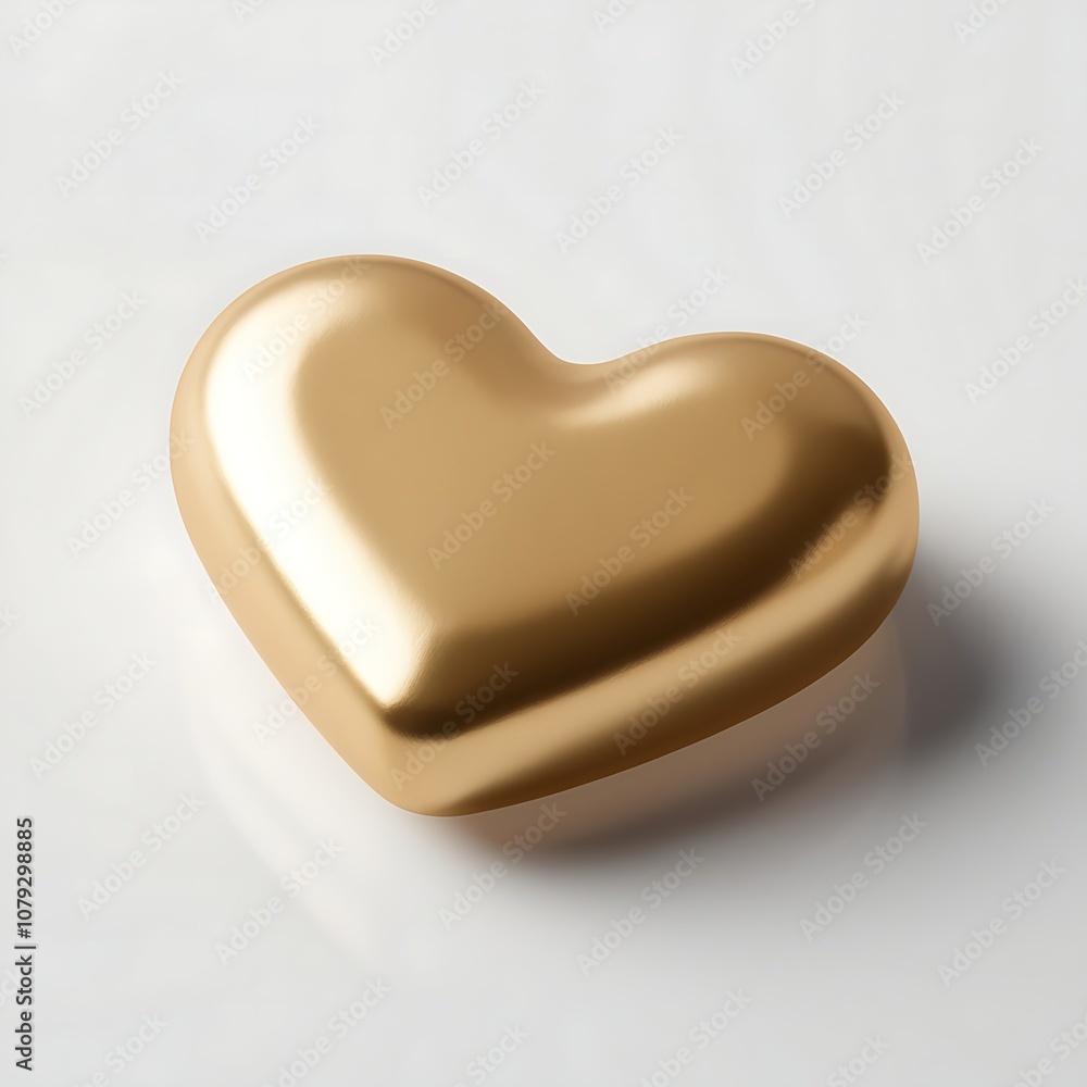 A single, golden heart shape against a white background. A single, golden heart shape against a white background.