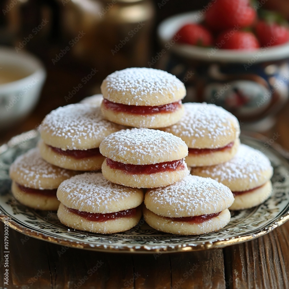Fototapeta premium Mexican yoyos jam filled cookies