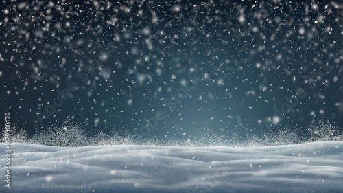 Falling snowflakes on a transparent background. Different shapes and sizes of snowflakes create a gentle snowfall effect. Vector illustration.