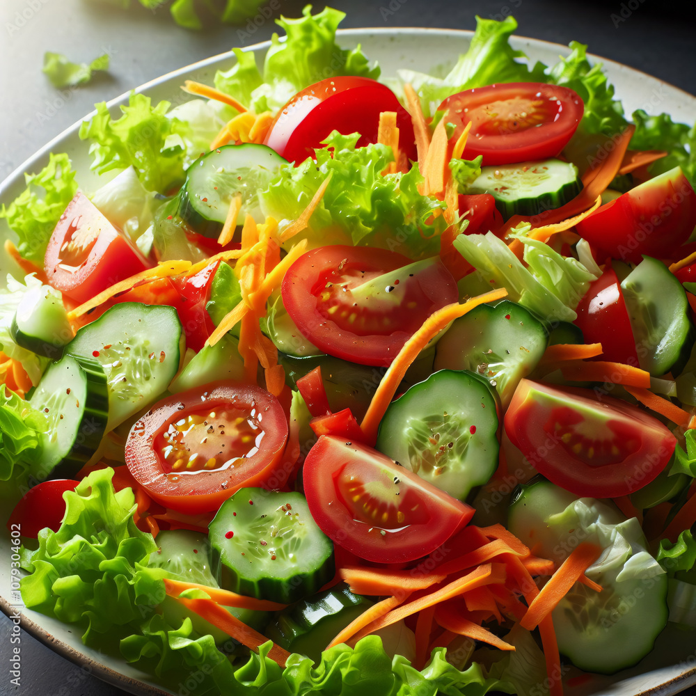 Tasty salad with vegetables Tasty salad with vegetables