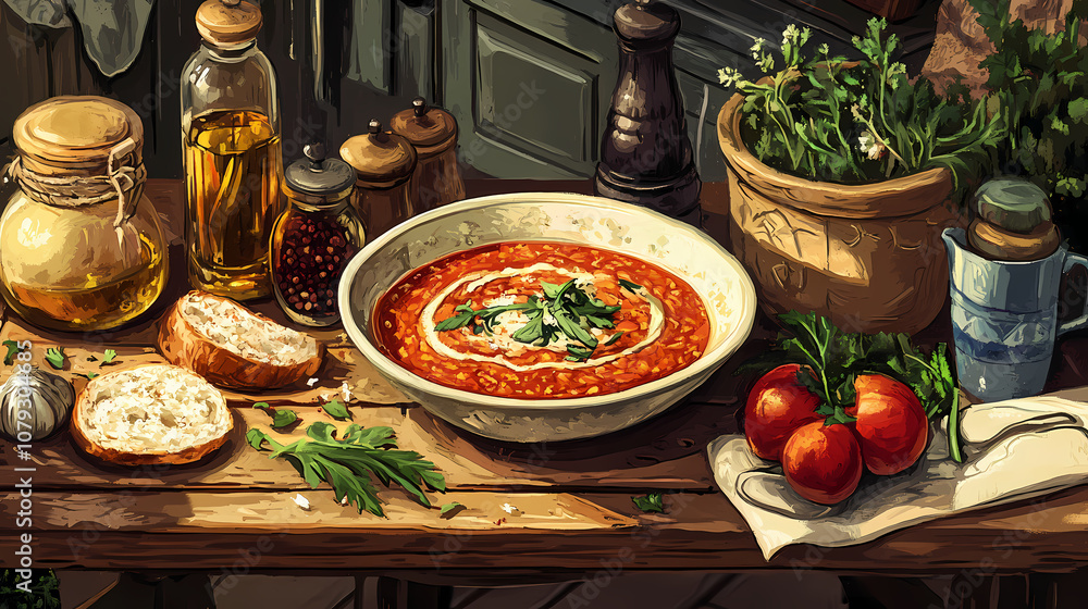 Cozy homemade comfort meal fresh ingredients rustic table setting, delicious, cooked, tasty, traditional, kitchen, lunch, dinner, cuisine, healthy, organic. Organic. Illustration Cozy homemade comfort meal fresh ingredients rustic table setting, delicious, cooked, tasty, traditional, kitchen, lunch, dinner, cuisine, healthy, organic. Organic. Illustration