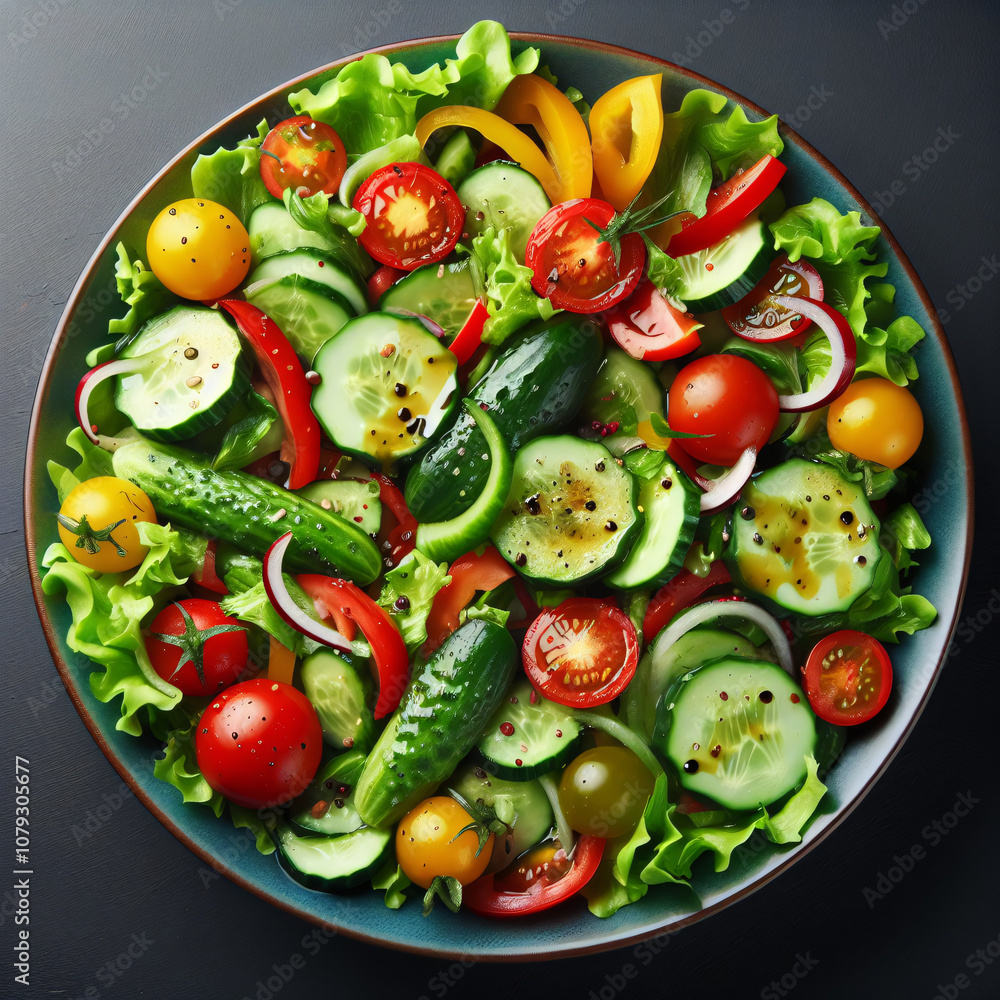 Tasty salad with vegetables Tasty salad with vegetables