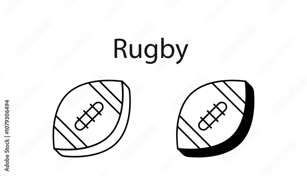 Rugby icon design with white background stock illustration Rugby icon design with white background stock illustration