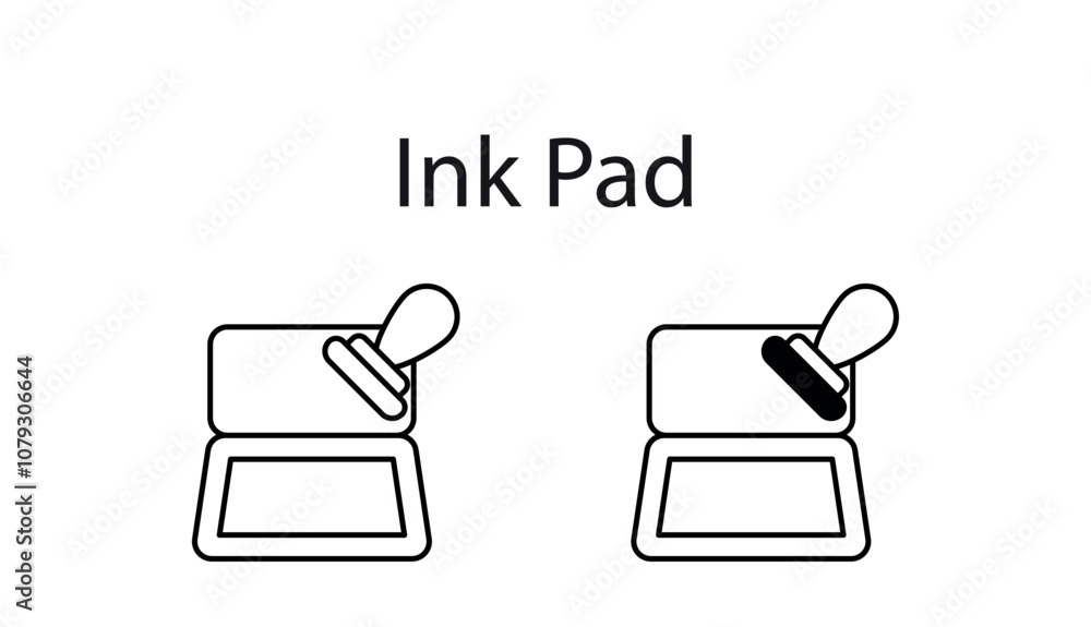 Ink Pad icon design with white background stock illustration Ink Pad icon design with white background stock illustration