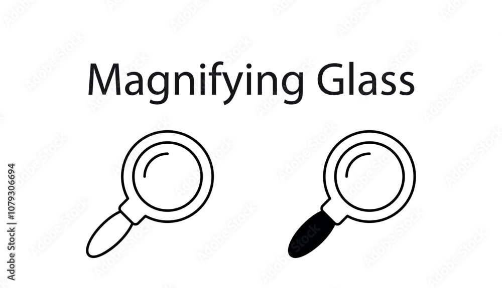 Magnifying Glass icon design with white background stock illustration Magnifying Glass icon design with white background stock illustration
