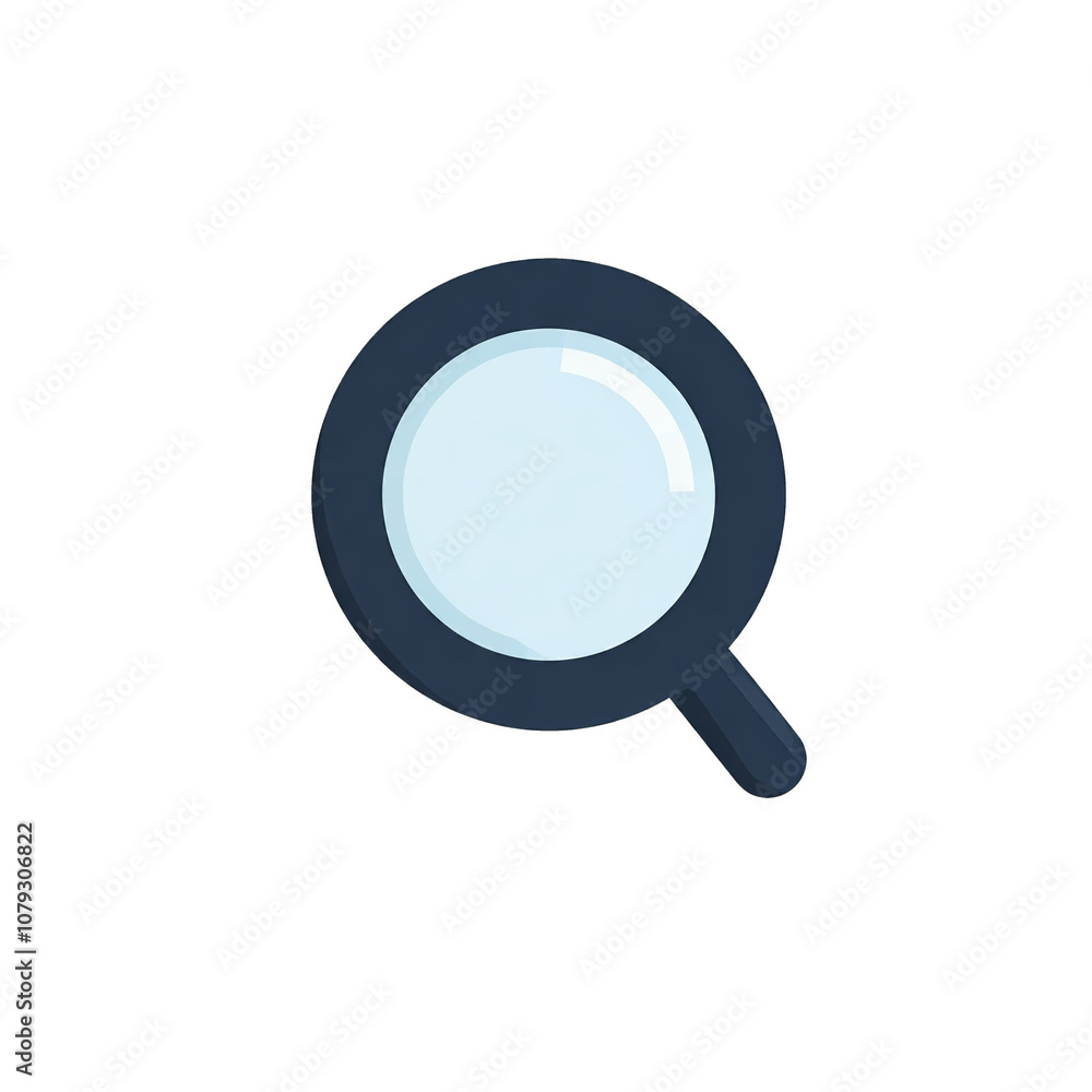 Magnifying glass icon on white background Magnifying glass icon on white background