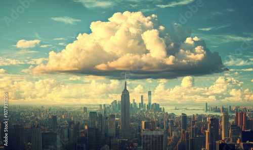 Cloud Computing Over Cityscape