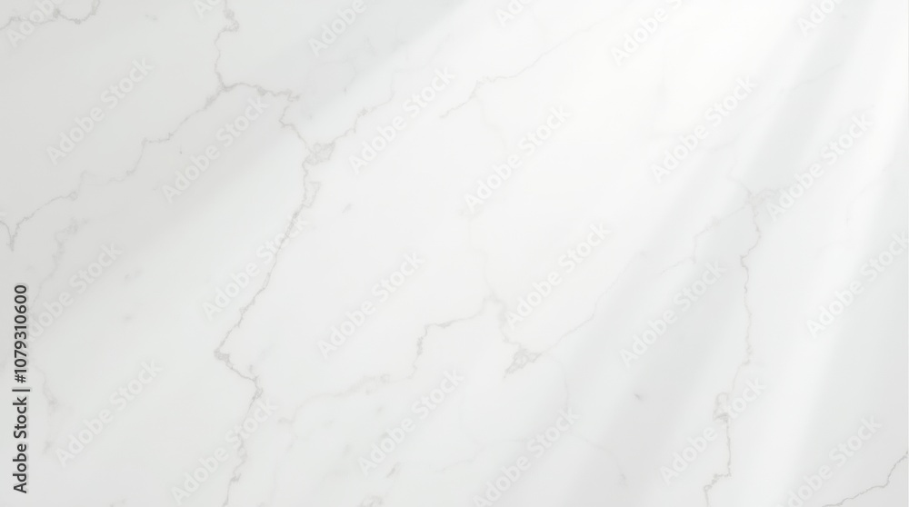 Fototapeta premium Smooth white marble wall, simple texture, seamless stone surface, soft natural light emphasizing smoothness, neutral and minimalistic background, front-facing view, high clarity and realistic detail