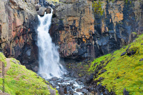 Fardagafoss waterfall east ...