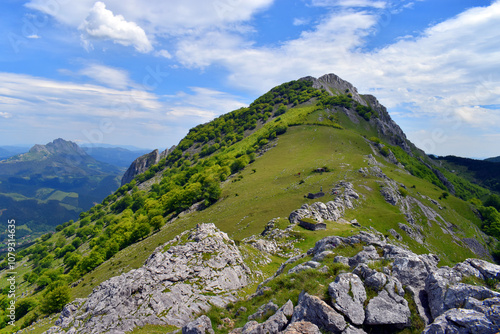 Larrano col and Mount Anbot...