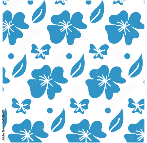 Seamless vector  floral pattern. Small disy flower background. photo