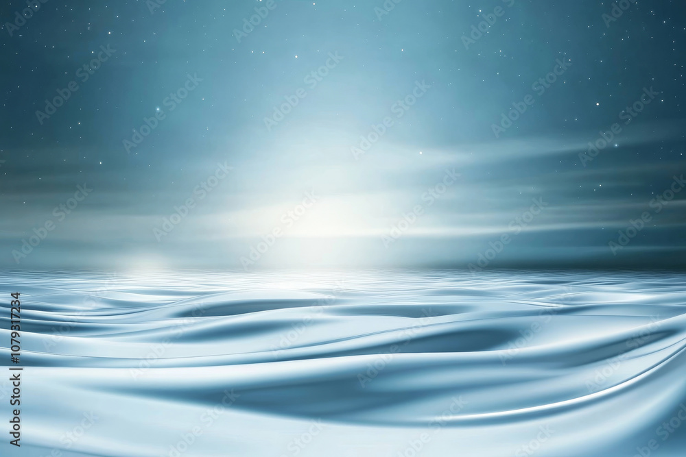 Stylized background image of sea waves and starry sky Stylized background image of sea waves and starry sky