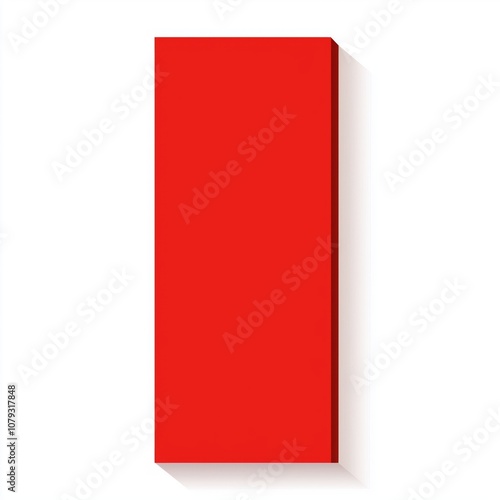 Free Download Red rectangle on a white background. Flat design. - GFXLoad