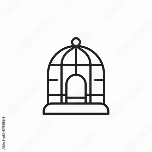 bird cage icon sign vector
