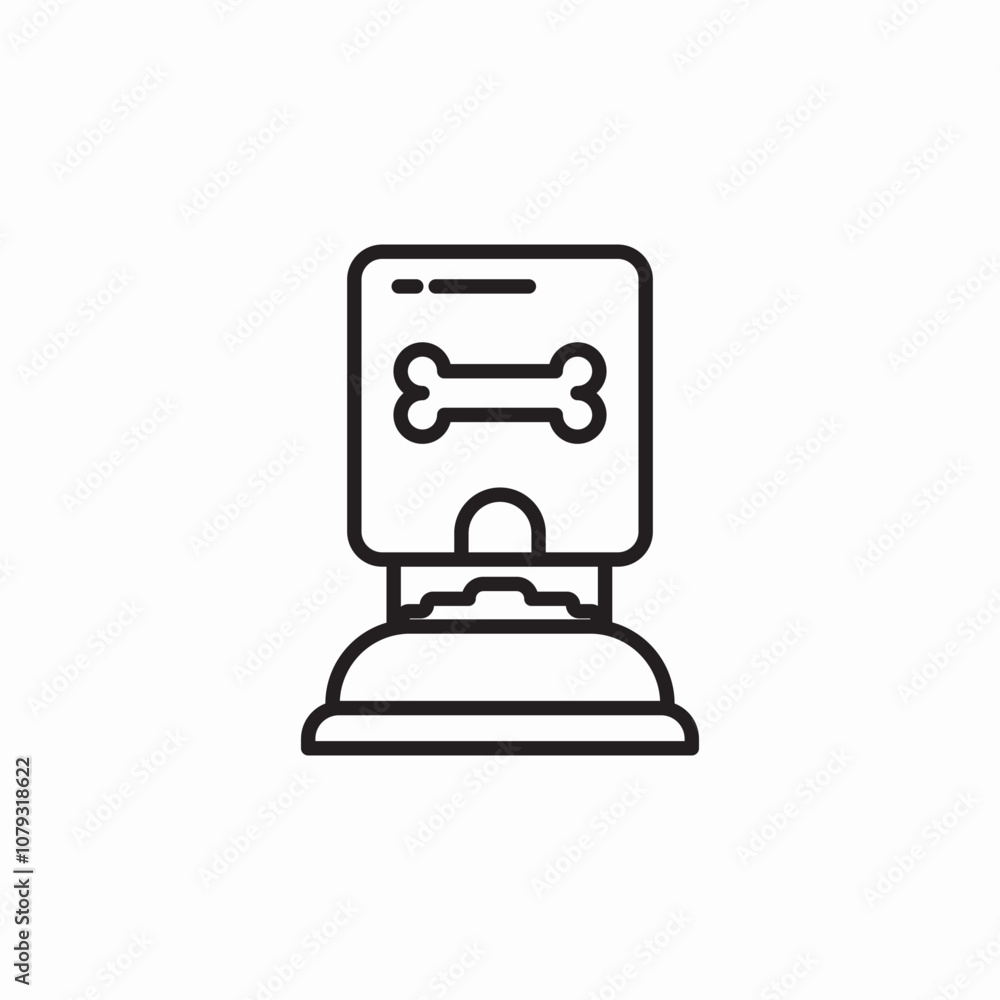 dog feeder icon sign vector dog feeder icon sign vector