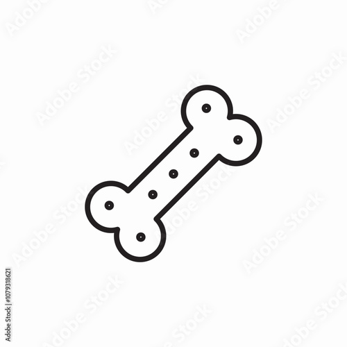 dog bone cookies icon sign vector