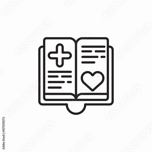 medicine book icon sign vector