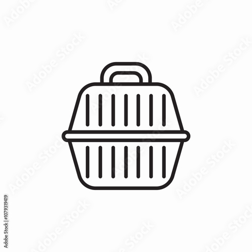 pet carrier icon sign vector