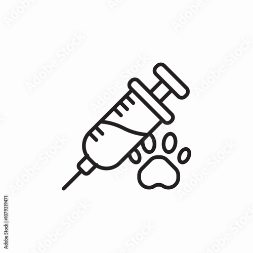 pet injection icon sign vector