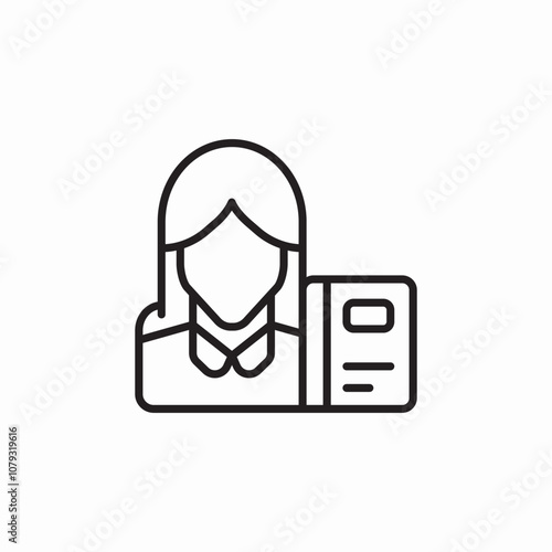 student girl icon sign vector