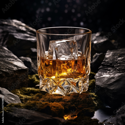 Whiskey. Strong alcoholic drink. Alcohol.