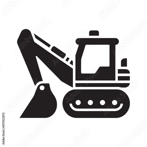 Professional Backhoe Silhouette Vector Illustrations for Designers