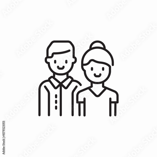 couple men woman icon sign vector