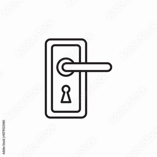 door handle icon sign vector