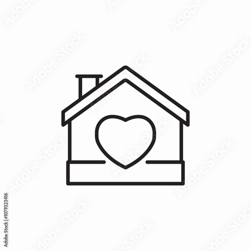 love house icon sign vector
