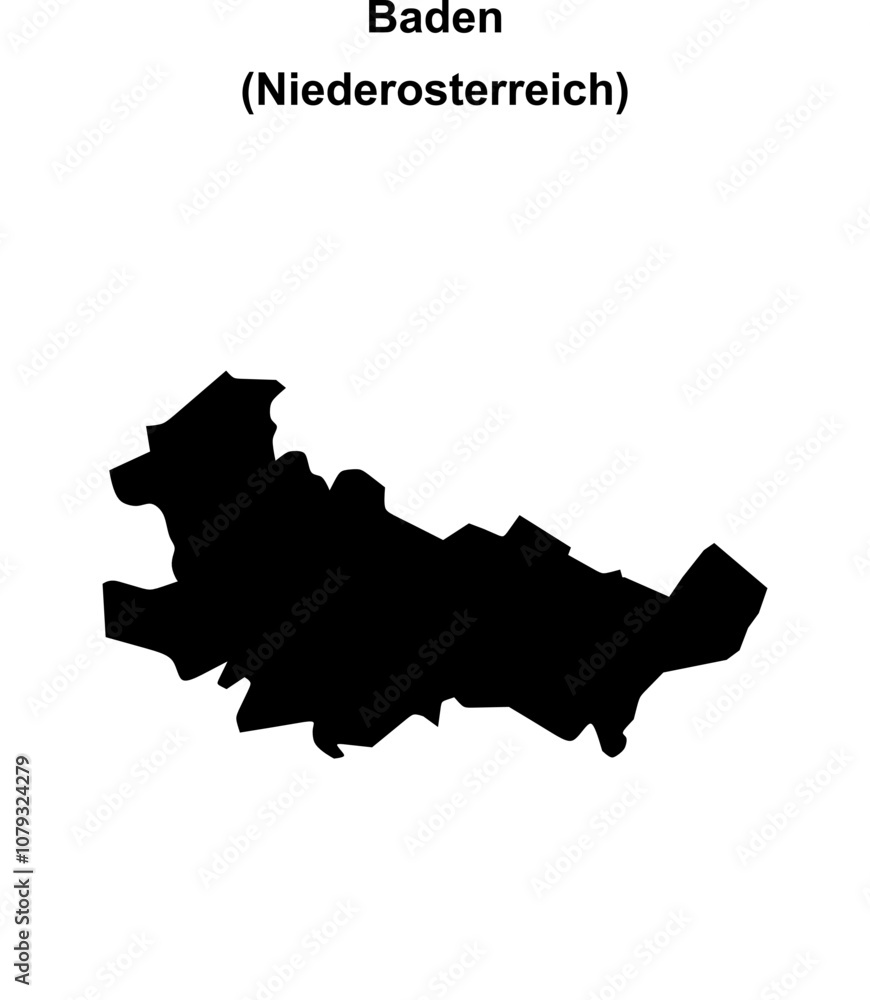 Baden blank outline map Baden blank outline map