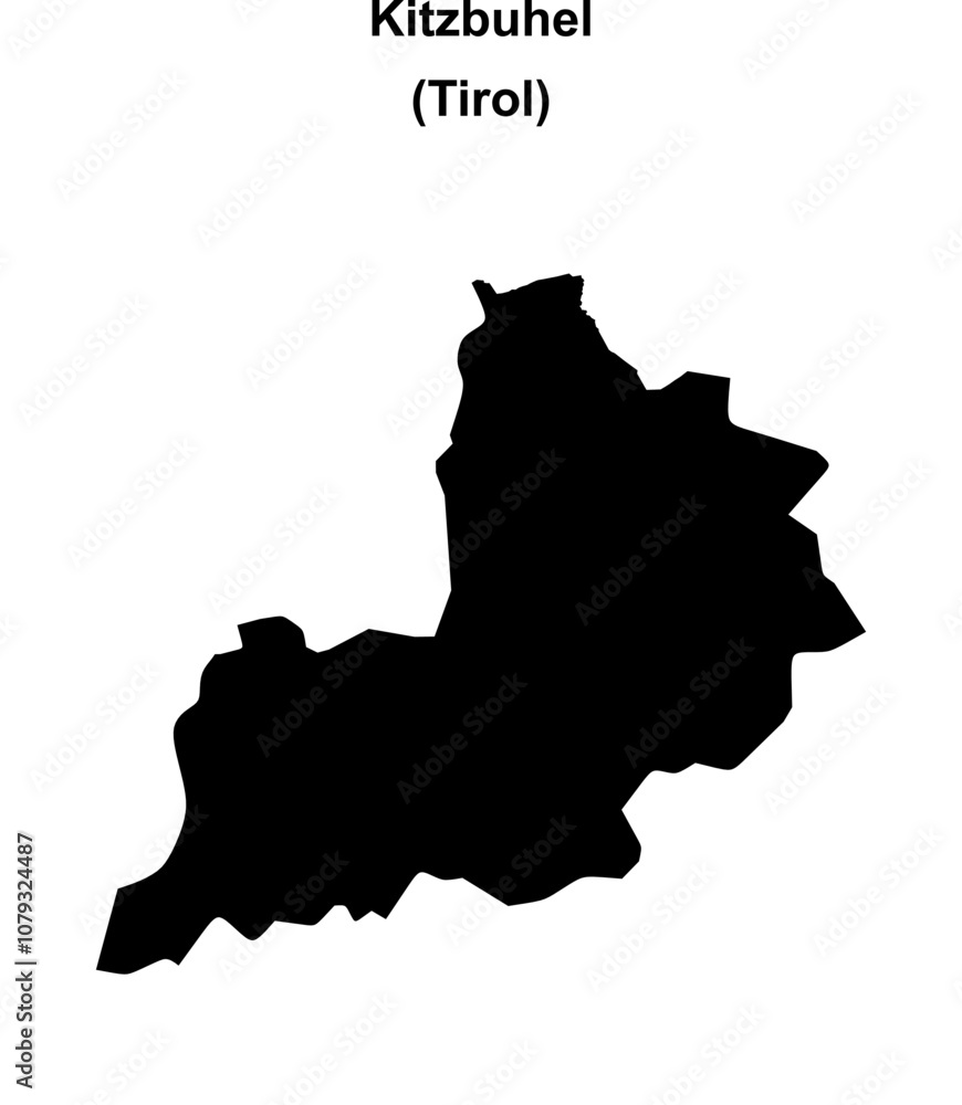 Kitzbuhel blank outline map Kitzbuhel blank outline map