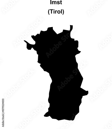 Imst blank outline map