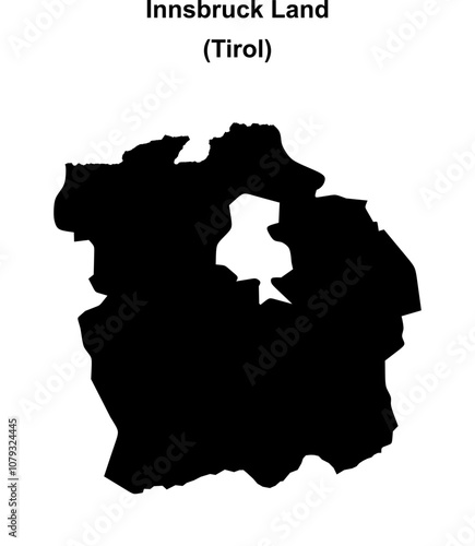 Innsbruck Land blank outline map