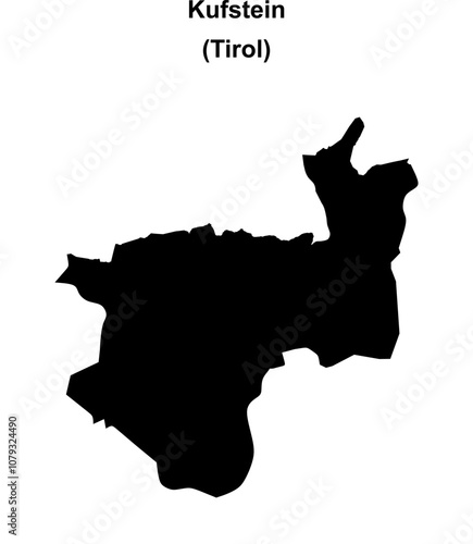 Kufstein blank outline map