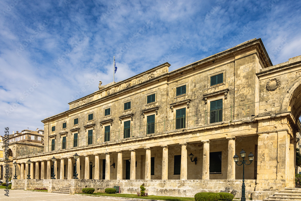 The Palace of St. Michael and St. George in Corfu town, Greece The Palace of St. Michael and St. George in Corfu town, Greece