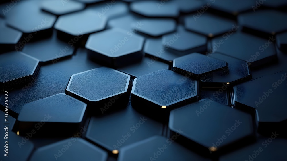 Abstract 3D Blue Hexagon Pattern Background Abstract 3D Blue Hexagon Pattern Background