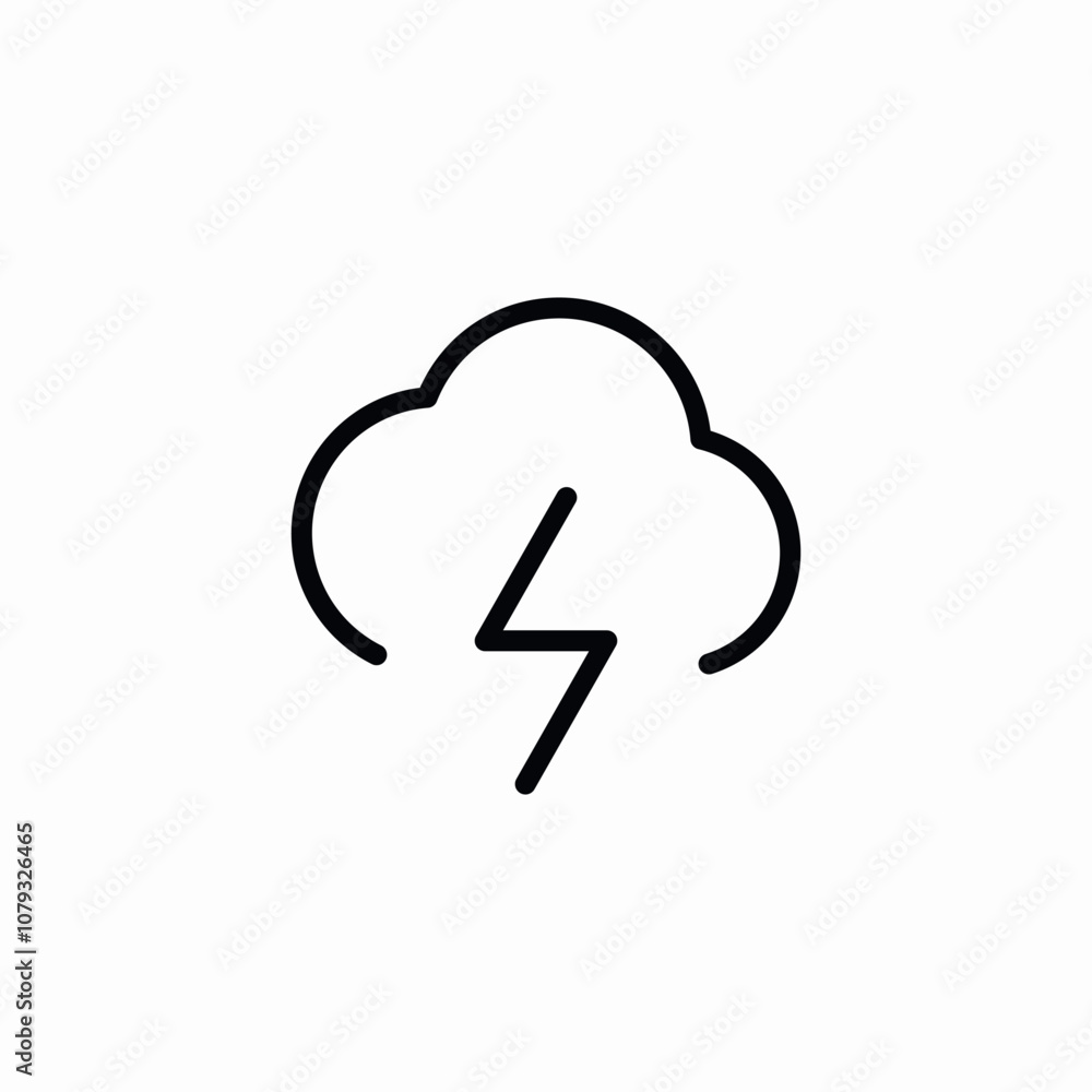 cloud bolt lightning icon sign vector cloud bolt lightning icon sign vector