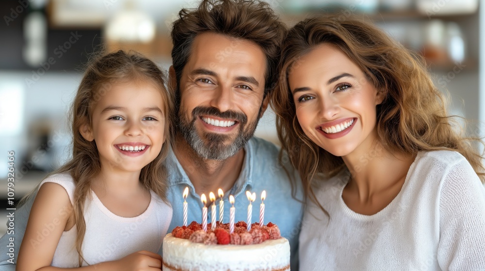 family enjoys a special moment together, smiling and embracing as they celebrate a birthday. little girl holds a cake with lit candles, radiating joy and warmth family enjoys a special moment together, smiling and embracing as they celebrate a birthday. little girl holds a cake with lit candles, radiating joy and warmth