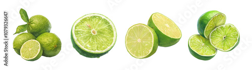 Assorted fresh fruits isolated on transparent background. Realistic illustration. Healthy eating and organic produce concept. Clipart for cookbook, menu, and greengrocery store advertising.