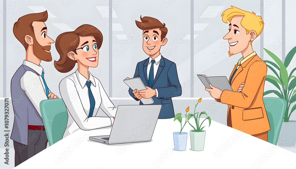 Group Of Businesspeople Discussing While Working In Office isolated with white highlights, png Group Of Businesspeople Discussing While Working In Office isolated with white highlights, png