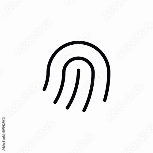 finger print id icon sign vector