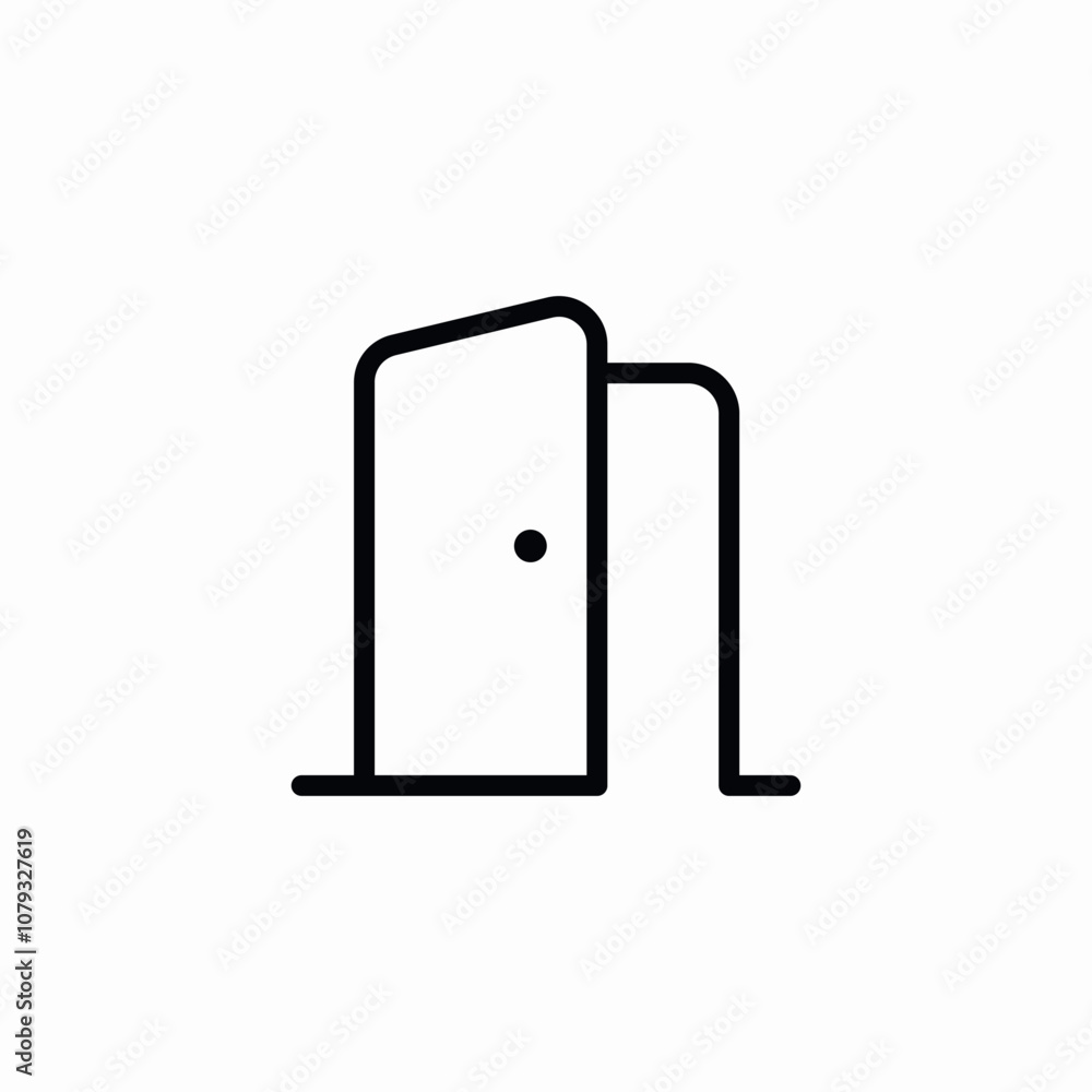 open door entry icon sign vector open door entry icon sign vector