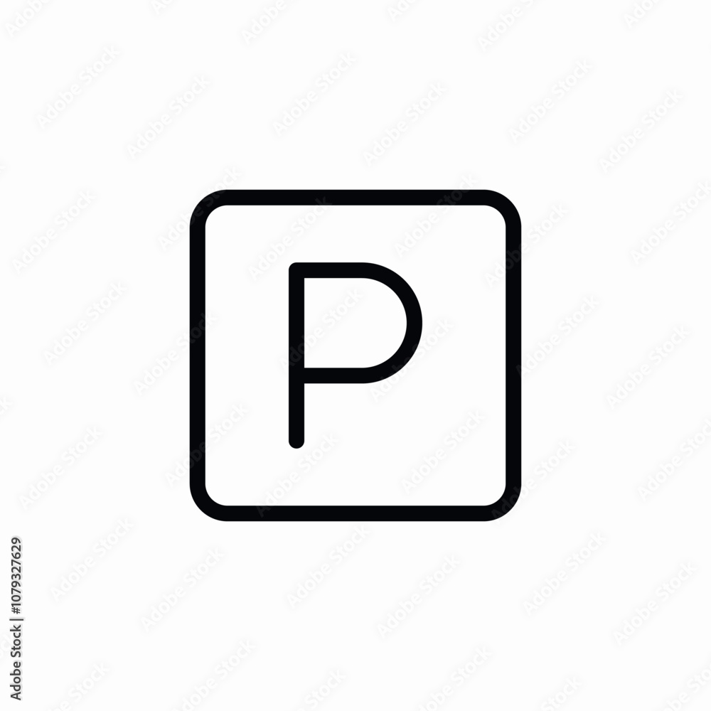 parking zone icon sign vector parking zone icon sign vector