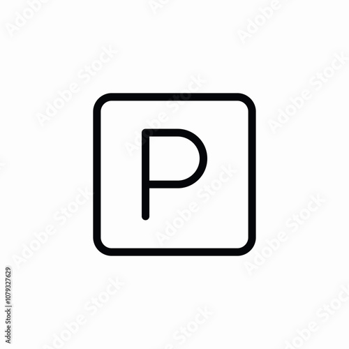 parking zone icon sign vector