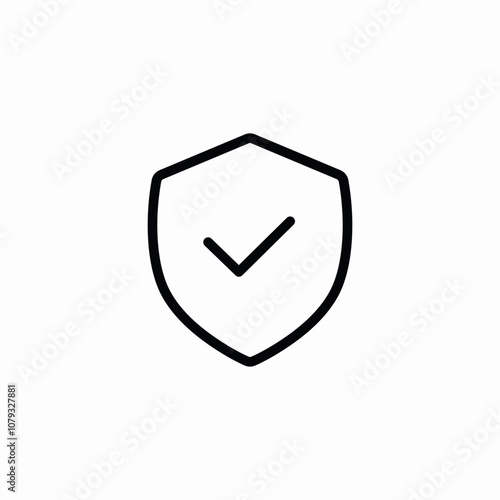 protection shield check mark icon sign vector
