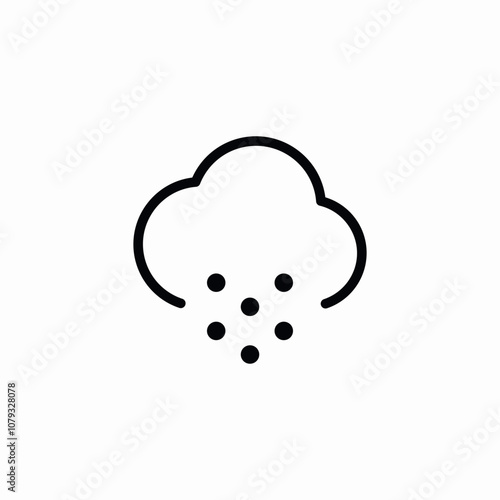 snow cloud weather winter icon sign vector