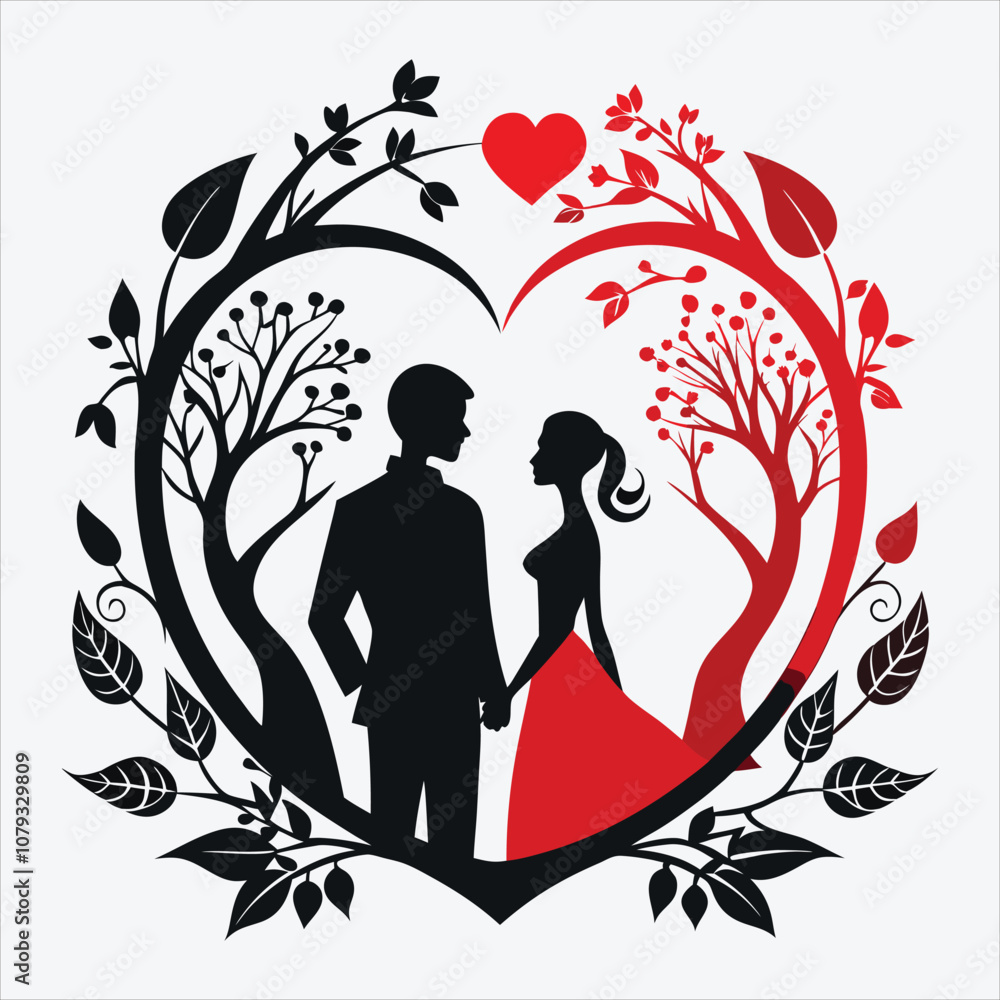 Fototapeta premium Legacy of Love, Vector White background illustration, Generative Ai