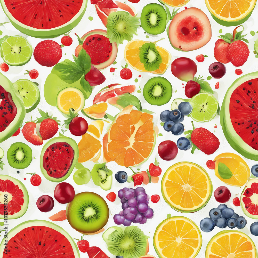 fresh fruit background illustration fresh fruit background illustration